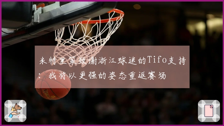 米特里策致谢浙江球迷的Tifo支持：我将以更强的姿态重返赛场